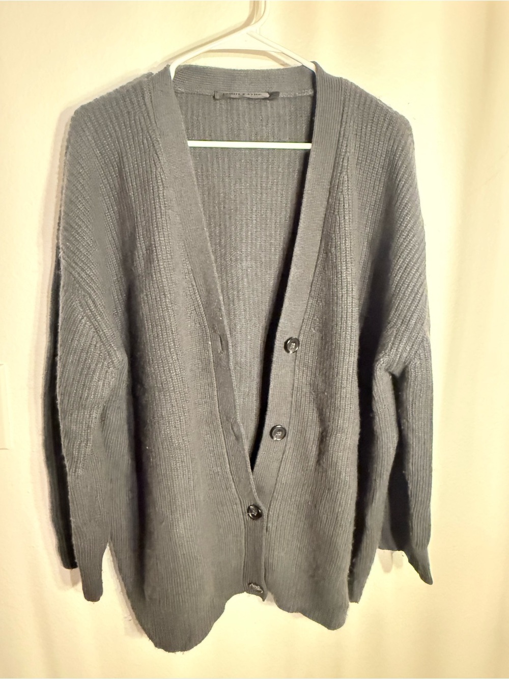 Jenni Kayne 100% Cashmere Cocoon Cardigan Grey M